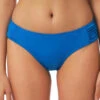 Lucky Brand Shirred Tab Side Hipster Bikini Bottom 2 Lucky Brand Shirred Tab Side Hipster Bikini Bottom -Shoreline Trendy 00131423 Bikini Bottom Bright Blue Front2