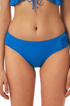 Lucky Brand Shirred Tab Side Hipster Bikini Bottom