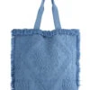 Siena Fringe Tote -Shoreline Trendy 01 49 001BLU Bag Blue Front