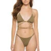 Eva Wrap Triangle Top -Shoreline Trendy 058 715 007 Bikini Top Olive Front