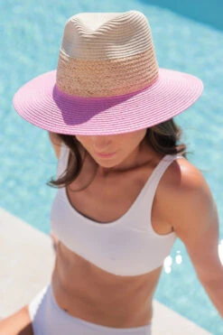 Rey Fedora Hat -Shoreline Trendy 06 28 005PI Hat Pink Lifestyle1