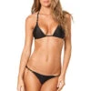 Black Sliding Triangle Bikini Top -Shoreline Trendy 094 611 001 Bikini Top Black Front