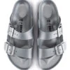 Birkenstock Arizona Essentials Eva Slides -Shoreline Trendy 1003491 Shoe Metallic Silver Front