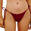 Martha Tie Side Hipster Bikini Bottom -Shoreline Trendy 101 773 021 Bikini Bottom Cranberry Front