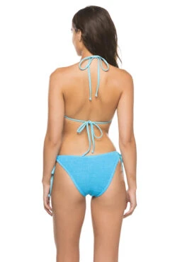 Jamaica Sliding Triangle Bikini Top -Shoreline Trendy 1014SC Bikini Top Blue Turquoise Back