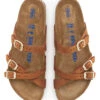 Birkenstock Franca Soft Footbed Slides -Shoreline Trendy 1021490 Shoe Pecan Front
