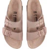 Birkenstock Arizona Slides -Shoreline Trendy 1023528 Shoe Shimmering Light Rose Front