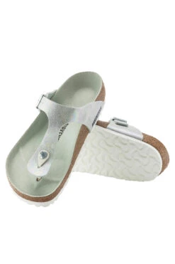 Birkenstock Gizeh Vegan Sandals -Shoreline Trendy 1023996 Shoe Iridescent Matcha Back
