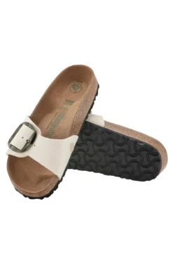 Birkenstock Madrid Big Buckle Slides -Shoreline Trendy 1024068 Shoe Eggshell Back