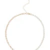 Chain Pearl Mix Necklace -Shoreline Trendy 103360 GDDD 163084