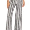 Sonata Stripe Side Slit Pants -Shoreline Trendy 103948 BL 165201