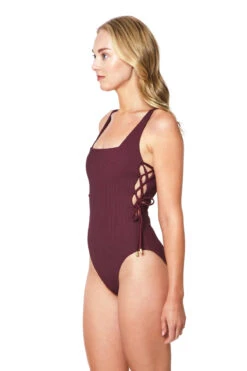 Sanctuary Pucker Over The Shoulder One Piece Swimsuit -Shoreline Trendy 104097 RETG 166700