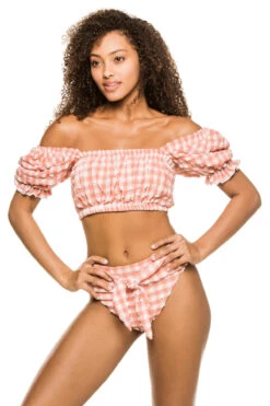 Marcela Off Shoulder Bralette Bikini Top -Shoreline Trendy 104158 GINM 167646