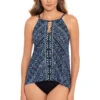 Miraclesuit Peephole High Neck Tankini Top 1 Miraclesuit Peephole High Neck Tankini Top -Shoreline Trendy 104362 MULTI 166034