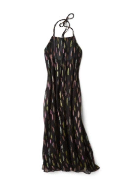 Chantel Metallic Halter Dress -Shoreline Trendy 105332 MIDNT 168429