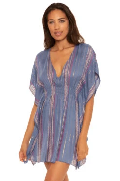 Metallic Stripe Cover Tunic