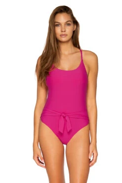 Tide Pool Over The Shoulder One Piece Swimsuit