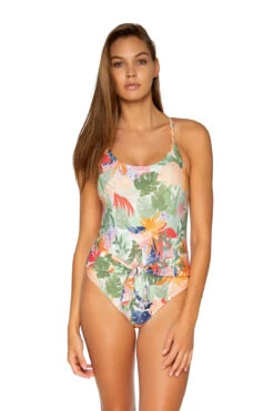 Tidepool Over The Shoulder One Piece Swimsuit