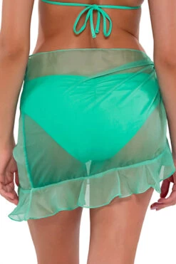 Short And Sweet Pareo Skirt -Shoreline Trendy 176MINT Apparel Dress Mint Back
