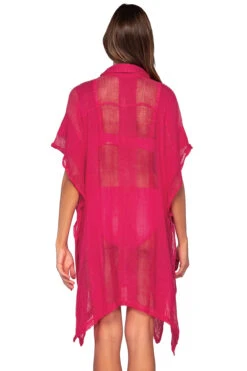 Shore Thing Tunic -Shoreline Trendy 181NEOPI Apparel Top Neon Pink Back