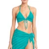 Sahara Triangle Bikini Top 1 Sahara Triangle Bikini Top -Shoreline Trendy 210500 Bikini Top Aqua Teal Front