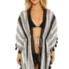 Monte Carlo Kimono -Shoreline Trendy 2133932 Apparel Top White Black Front1