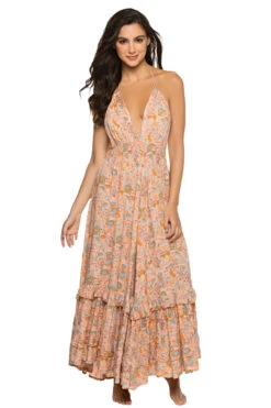 Peachy Flora Maxi Dress