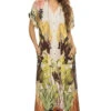 Valerie Kaftan Dress -Shoreline Trendy 223D34 Apparel Dress Snake Shells Gard Front