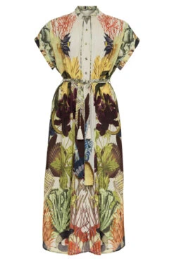 Valerie Kaftan Dress -Shoreline Trendy 223D34 Apparel Dress Snake Shells Gard Laydown