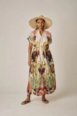 Valerie Kaftan Dress -Shoreline Trendy 223D34 Apparel Dress Snake Shells Gard Lifestyle