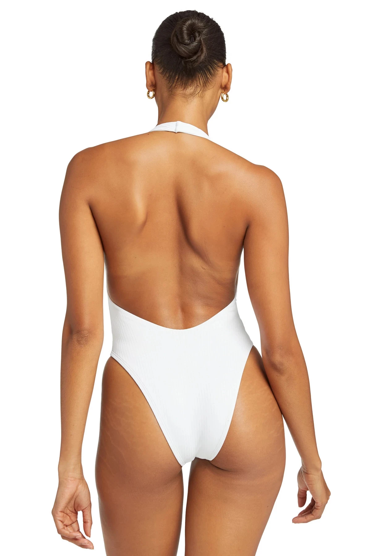 Alia Ribbed Halter One Piece Swimsuit 4 Alia Ribbed Halter One Piece Swimsuit - Image 2