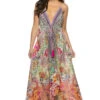 Eden Garden Halter Maxi Dress -Shoreline Trendy 23006MXD Apparel Dress Eden Garden Front