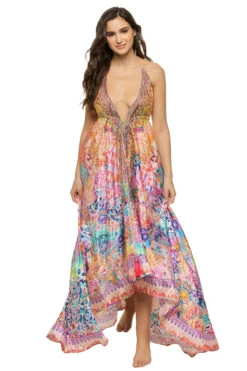 Spring Vibes Halter Maxi Dress