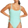 Gemma One Piece Swimsuit 2 Gemma One Piece Swimsuit -Shoreline Trendy 2350MSEAG One Piece Swimsuit Seafoam Front