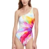 Abstract Asymmetrical One Piece Swimsuit