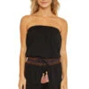Sunset Strapless Romper -Shoreline Trendy 2404932 Apparel Bottom Black Front1