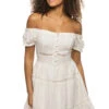 Marguerite Off Shoulder Mini Dress -Shoreline Trendy 26140407 Apparel Dress Off White Front