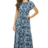 Vienna Maxi Dress -Shoreline Trendy 265332N Apparel Dress Indigo Bloom Front