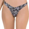 Maaji Splendour Brazilian Bikini Bottom -Shoreline Trendy 2679SCC004 Bikini Bottom Black Pansy Front