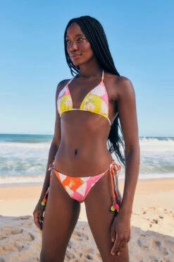 Farm Rio Neon Garden Tie Side Brazilian Bikini Bottom -Shoreline Trendy 306539 Bikini Bottom Neon Garden Lifestyle