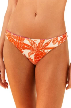 Farm Rio Tropical Woodcut Reversible Bikini Bottom -Shoreline Trendy 307088 Bikini Bottom Tropical Woodcut Reverse