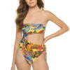 Farm Rio Colorful Bananas Bandeau Monokini