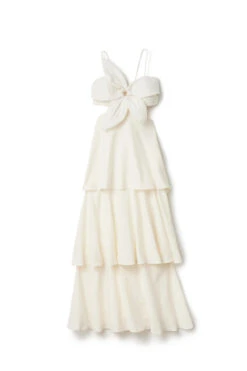 Farm Rio Off-White Flower Maxi Dress -Shoreline Trendy 309145 Apparel Dress Off White Laydown