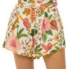 Farm Rio Macaw Bloom Shorts -Shoreline Trendy 309223 Apparel Bottom Off White Front