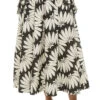 Farm Rio Copabanana Midi Skirt -Shoreline Trendy 311375 Apparel Bottom Copabanana Black Front