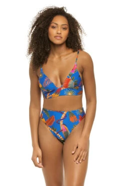 Farm Rio Macaw Party Banded Bikini Top