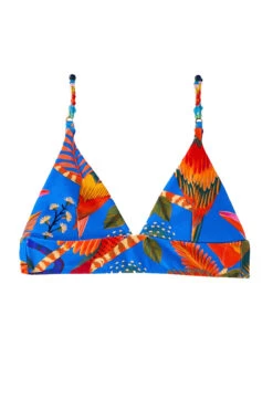 Farm Rio Macaw Party Banded Bikini Top -Shoreline Trendy 311539 Bikini Top Macaw Party Laydown