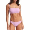 Seafolly Tank Bralette Bikini Top (DD Cup) -Shoreline Trendy 31206DD861 Bikini Top Lilac Front