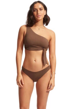 Seafolly Tie Front Asymmetrical Bikini Top