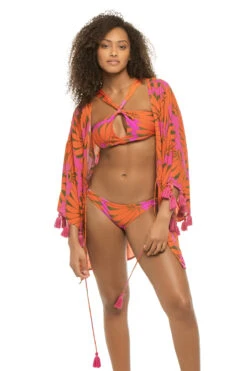 Farm Rio Copacabana Pink Kimono -Shoreline Trendy 314464 Apparel Dress Copacabana Front1